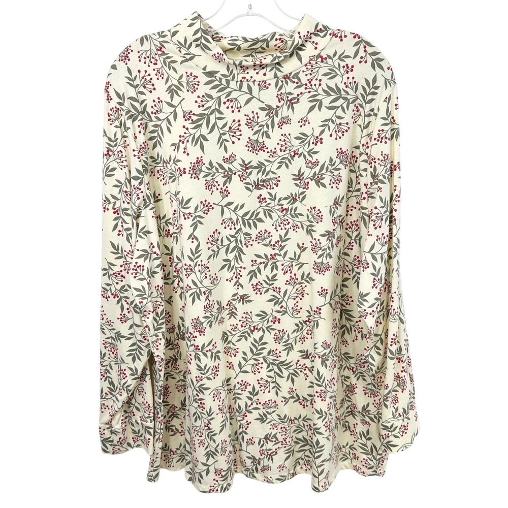 Woman Within Plus Sz 26/28W Top 2X Christmas Ugly Holiday Party Long Sleeve 884